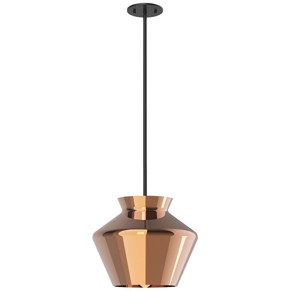 Trinity Black and Copper 13-Inch LED Pendant, image 1
