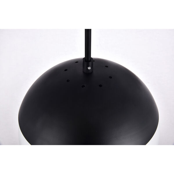 Eclipse Black and Frosted White 10-Inch One-Light Pendant, image 5