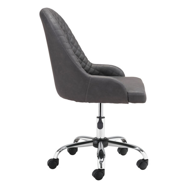 Space Gray and Silver Office Chair, image 3