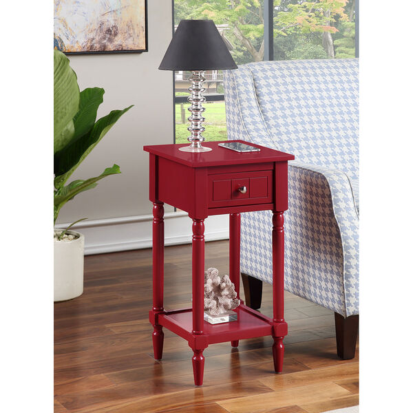 French Country Cranberry Red 28-Inch Khloe Accent Table, image 2