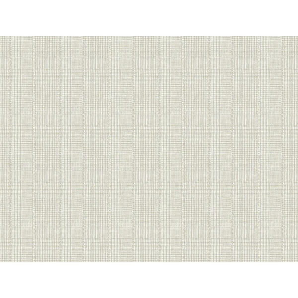Ronald Redding Off White Shirting Plaid Non Pasted Wallpaper - SWATCH SAMPLE ONLY, image 2