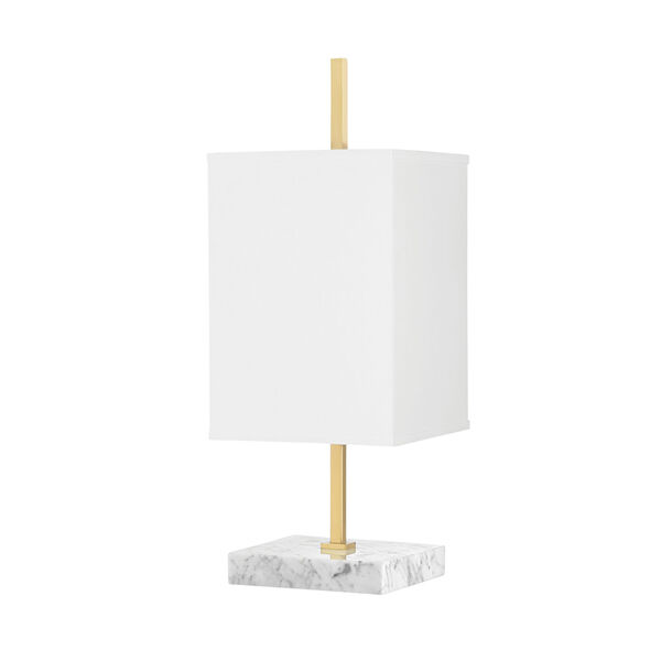 Mikaela Aged Brass One-Light Table Lamp, image 1