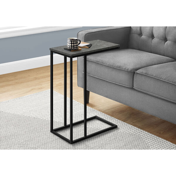 Dark Grey and Black End Table, image 2
