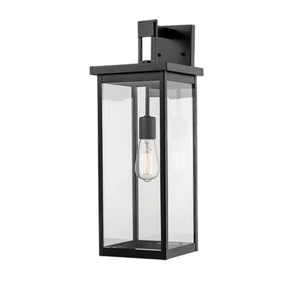 Powder Coat Black Eight-Inch One-Light Outdoor Wall Sconce, image 1