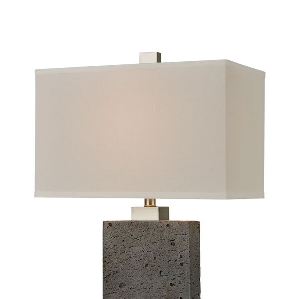 Tenlee Green Rough Concrete and Satin Nickel One-Light Table Lamp, image 3