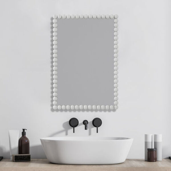 Serna Matte White Vanity Mirror, image 1