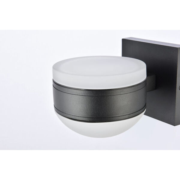 Raine Black 600 Lumens 16-Light LED Outdoor Wall Sconce, image 4
