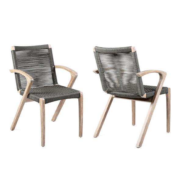 Brielle Light Eucalyptus Outdoor Dining Chair, Set of Two, image 1
