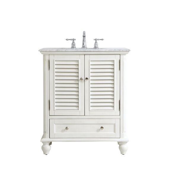 Rhodes Antique White 30-Inch Vanity Sink Set, image 1