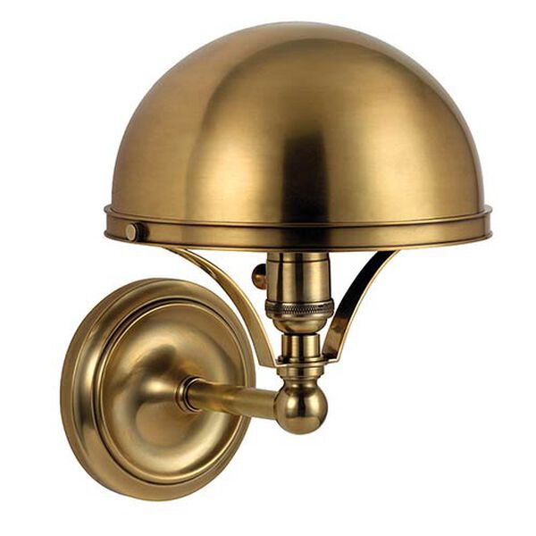 Covington Aged Brass One-Light Wall Sconce, image 1