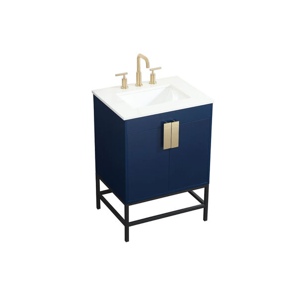 Eugene Blue 24-Inch Single Bathroom Vanity, image 1