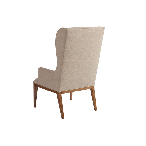 Newport Beige and Brown Seacliff Upholstered Host Wing Chair, image 2