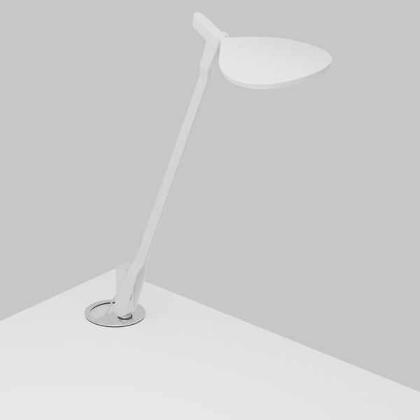 Splitty Matte White LED Desk Lamp with Grommet Mount, image 1