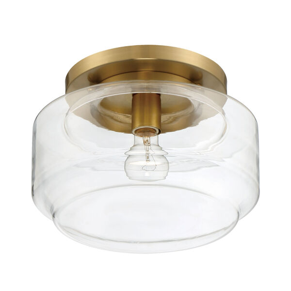 Peri Satin Brass 12-Inch One-Light Flushmount, image 3