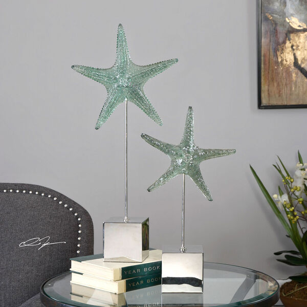 Starfish Silver Sculpture, Set of 2, image 2