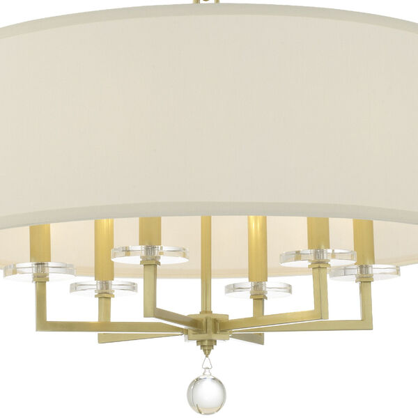 Paxton Antique Gold Six-Light Chandelier, image 3