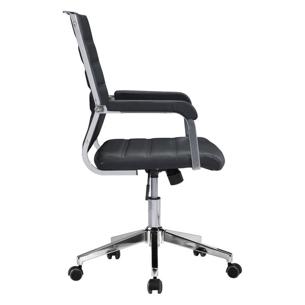 Liderato Black and Silver Office Chair, image 3