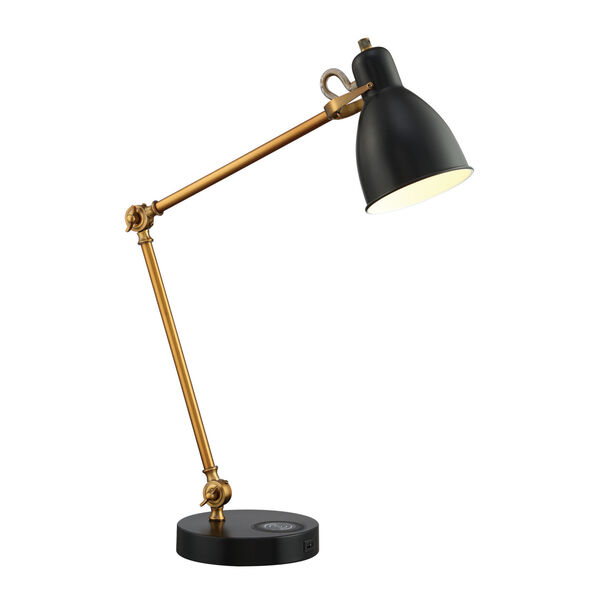 Wellington Black One-Light Desk Lamp, image 1