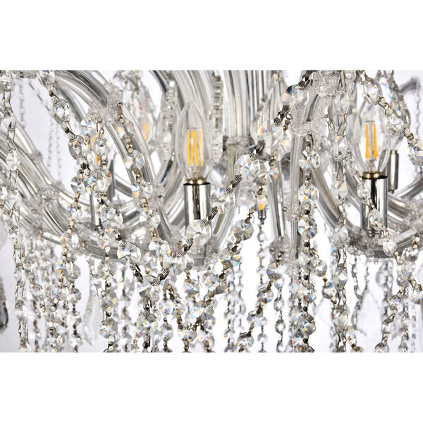 Maria Theresa Chrome 36-Inch Eight-Light Flush Mount with Clear Elegant Cut Crystal, image 6