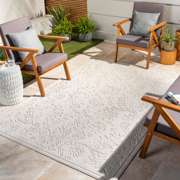 Greenwich White Rectangular Indoor and Outdoor Rug, image 2