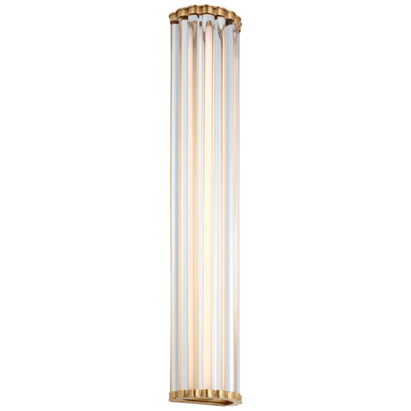 Kean 28-Inch Sconce in Antique-Burnished Brass with Clear Glass Rods by Chapman  and  Myers, image 1