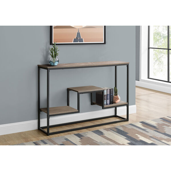 Taupe and Black Console Table, image 2
