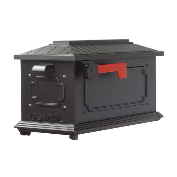 Curbside Black Kingston Mailbox with Ashley Front Single Mounting Bracket, image 5
