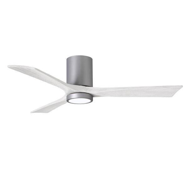 Irene-3HLK Brushed Nickel and Matte White 52-Inch Ceiling Fan with LED Light Kit, image 1