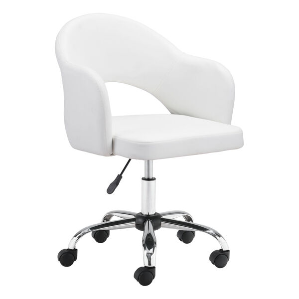 Planner White and Silver Office Chair, image 1