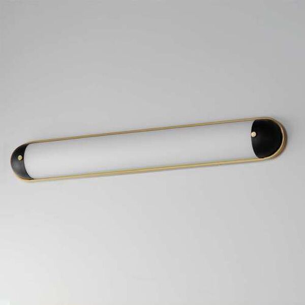 Capsule Black Natural Aged Brass 36-Inch One-Light Bath Strip, image 4