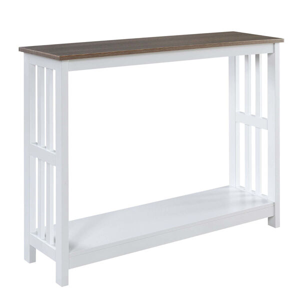 Mission Driftwood White Accent Console Table, image 3