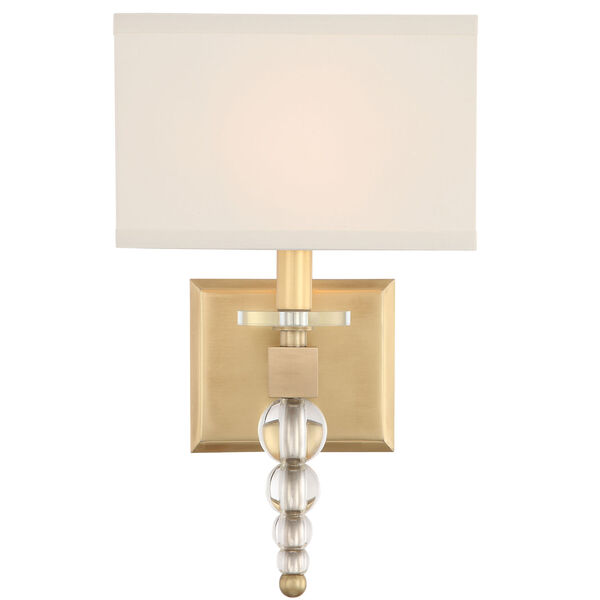 Clover One-Light Aged Brass Wall Sconce, image 1
