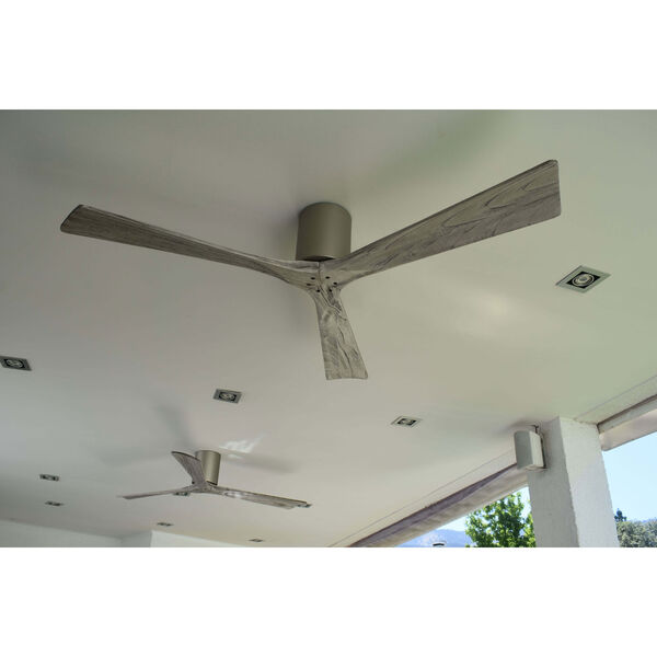 Irene-3H Brushed Nickel 52-Inch Ceiling Fan with Barnwood Tone Blades, image 3