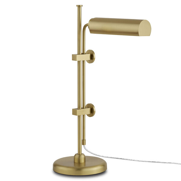 Satire Brushed Brass One-Light Integrated LED Table Lamp, image 4
