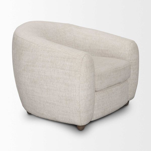 Valentina Oatmeal Upholstered Curved Accent Chair, image 6