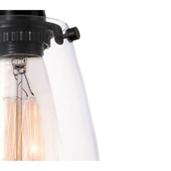 Chelsea One-Light - Satin Black with Clear Glass - Pendant, image 4