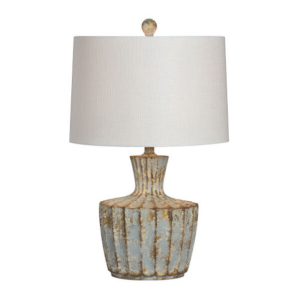Charlotte Rustic Blue and White One-Light Table Lamp, image 1