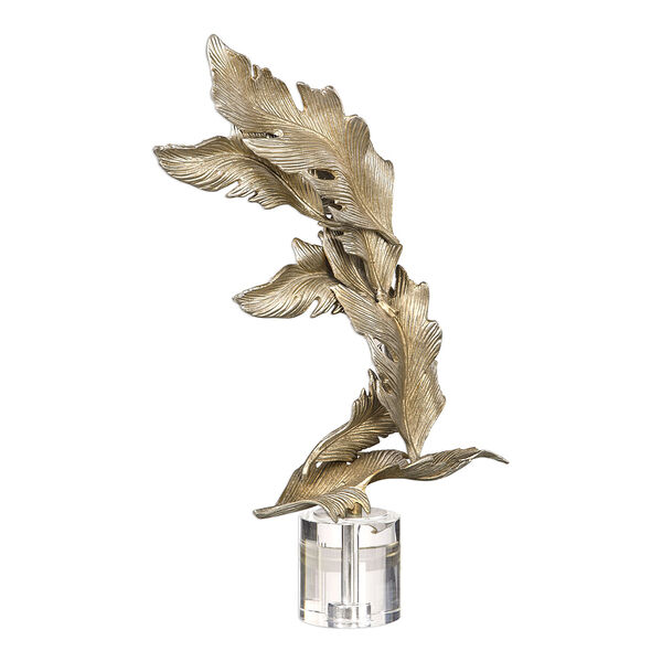 Fall Leaves Silver Champagne Sculpture, image 1