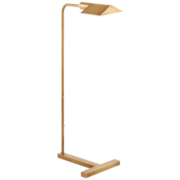 William Pharmacy Floor Lamp in Hand-Rubbed Antique Brass by J. Randall Powers, image 1