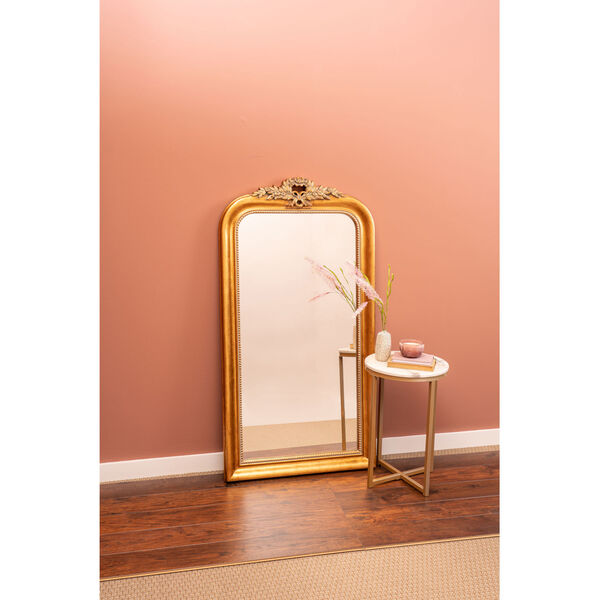 Camilla Antique Gold 58-Inch Arched Floor Mirror, image 5