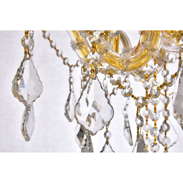 Maria Theresa Gold 18-Inch Four-Light Flush Mount with Clear Elegant Cut Crystal, image 5