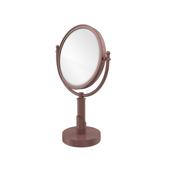 Soho Collection 8 Inch Vanity Top Make-Up Mirror 5X Magnification, Antique Copper, image 1