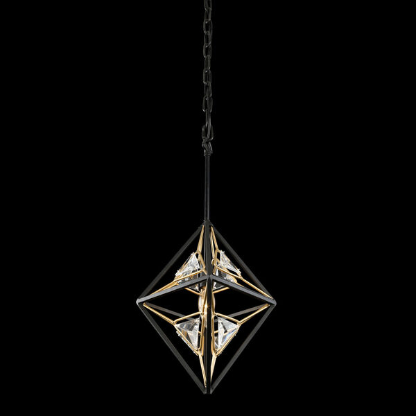 Marcia Matte Black and French Gold One-Light Pendant, image 5
