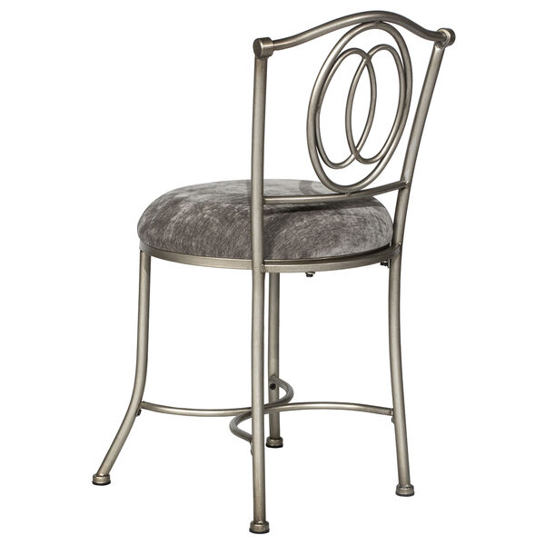 Emerson Pewter Vanity stool, image 4