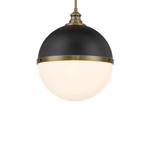 Vorey Coal And Oxidized Aged Brass 20-Inch One-Light Pendant, image 1