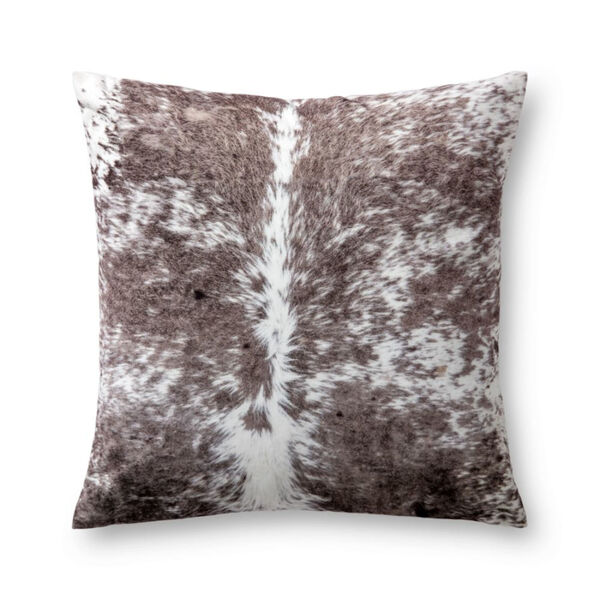 Mocha and White 22 In. x 22 In. Pillow , image 1