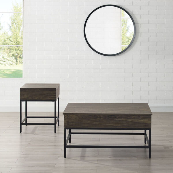 Jacobsen Brown Ash and Matte Black Two-Piece Coffee Table Set, image 1
