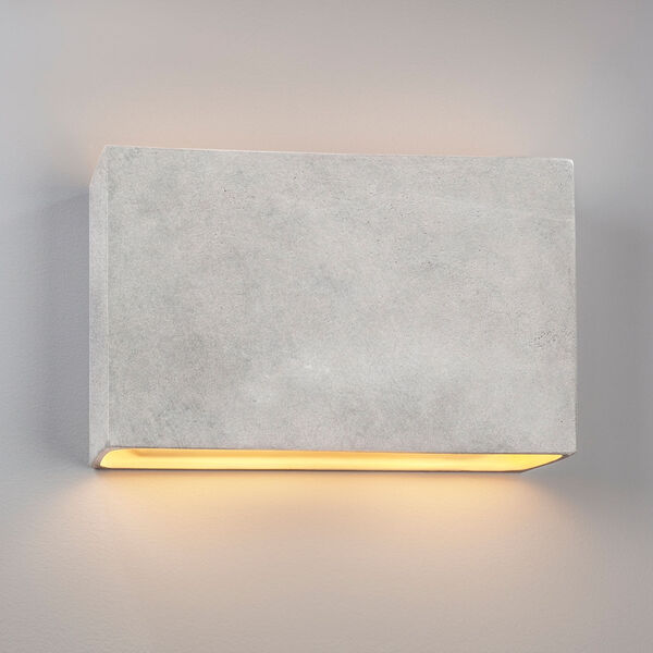 Ambiance ADA Two-Light LED Outdoor Ceramic Rectangle Wall Sconce, image 2