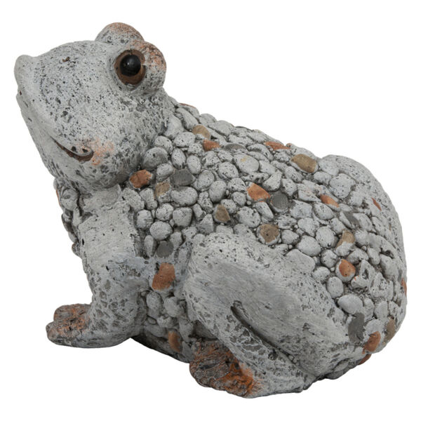 Gray Outdoor Garden Frog Figurine, image 4