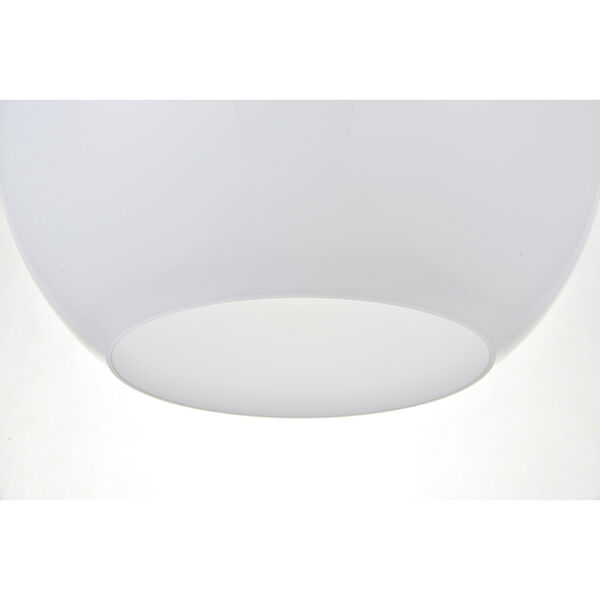 Baxter Black and Frosted White 13-Inch One-Light Pendant, image 4